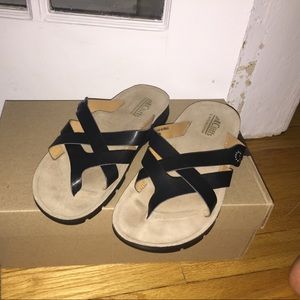 Cliffs by white mountain  sandals